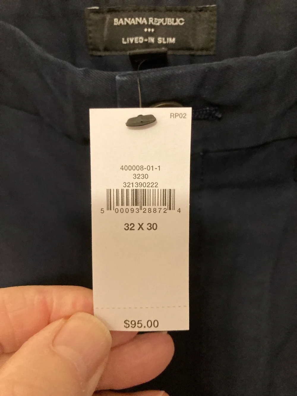 Banana Republic Navy Blue Lived-In Slim Chinos - Size 32 X 30